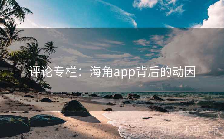评论专栏：海角app背后的动因