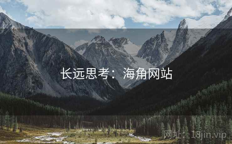 长远思考：海角网站