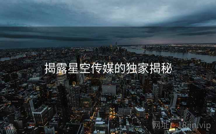 揭露星空传媒的独家揭秘